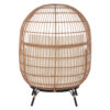 ΠΟΛΥΘΡΟΝΑ ΦΩΛΙΑ ALLEGRA HM5764 ΜΕ WICKER ΣΕ ΜΠΕΖ ΑΠΟΧΡΩΣΗ 110x85x148 εκ.
