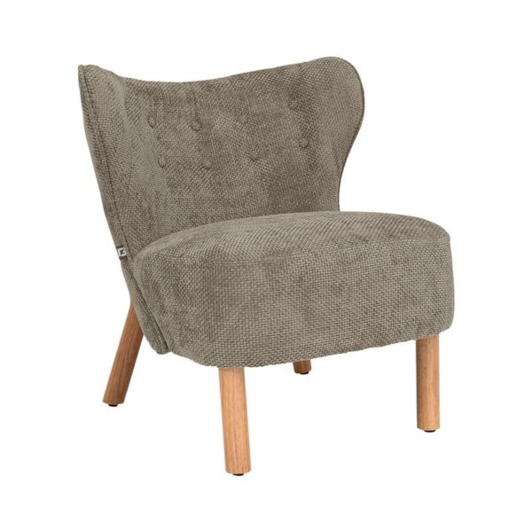 ΠΟΛΥΘΡΟΝΑ Fylliana Agnes ΜΠΕΖ ΧΡΩΜΑ ΥΦΑΣΜΑΤΟΣ ΜΕ ΞΥΛΙΝΑ ΠΟΔΙΑ 66x73x77εκ