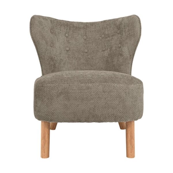 ΠΟΛΥΘΡΟΝΑ Fylliana Agnes ΜΠΕΖ ΧΡΩΜΑ ΥΦΑΣΜΑΤΟΣ ΜΕ ΞΥΛΙΝΑ ΠΟΔΙΑ 66x73x77εκ