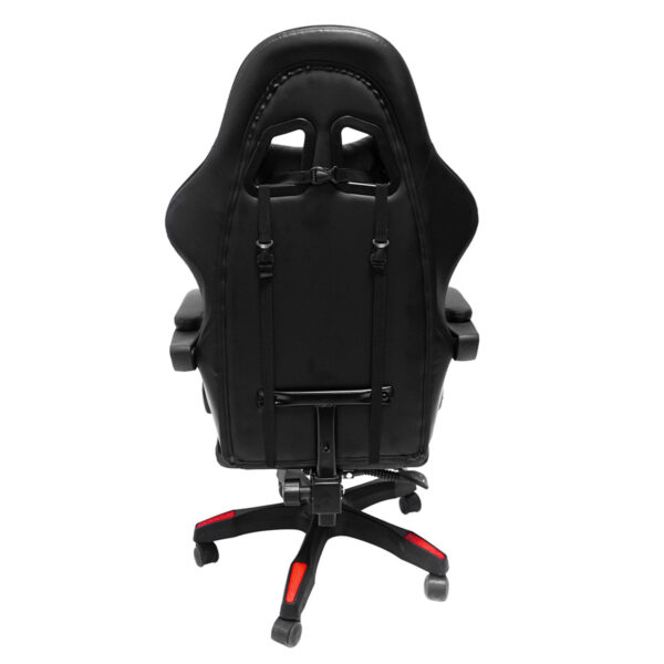 ΠΟΛΥΘΡΟΝΑ GAMING DARREN HM1203.01 ΜΑΥΡΟ-ΚΟΚΚΙΝΟ PVC & NYLON 58.5x100x120Υεκ.