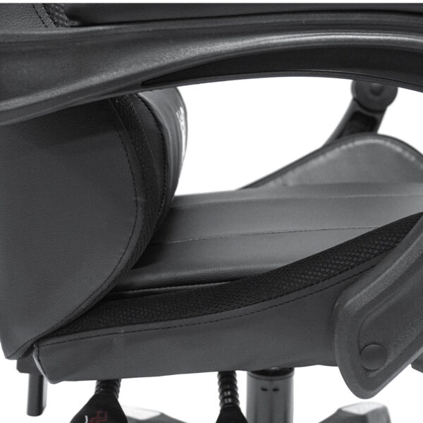 ΠΟΛΥΘΡΟΝΑ GAMING DARREN HM1203.04 ΜΑΥΡΟ-ΛΕΥΚΟ PVC & NYLON 58.5x100x120Υεκ.