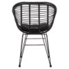ΠΟΛΥΘΡΟΝΑ ΜΕ ΜΑΞΙΛΑΡΙ ΜΕΤΑΛΛΙΚΗ ALLEGRA HM5450.32 ΜΕ WICKER ΜΑΥΡΟ 58x59x82Υεκ.