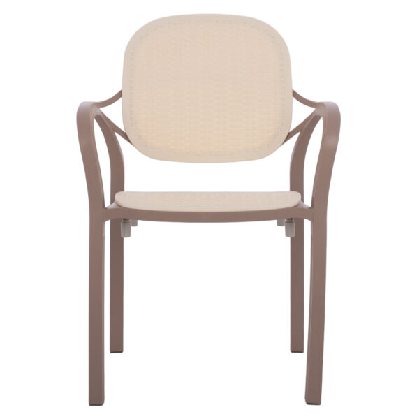 ΠΟΛΥΘΡΟΝΑ ΠΟΛΥΠΡΟΠΥΛΕΝΙΟΥ KHEM HM5820.02 ΣΕ ΑΠΟΧΡΩΣΗ ΚΑΠΟΥΤΣΙΝΟ & ΜΠΕΖ 57x57x83Y εκ.