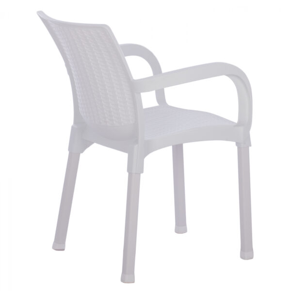 polythrona-polypropylenioy-rattan-podi-a-4-1.jpg ΠΟΛΥΘΡΟΝΑ ΠΟΛΥΠΡΟΠΥΛΕΝΙΟΥ RATTAN ΠΟΔΙ ALU HM5591.01 ΧΡΩΜΑ ΛΕΥΚΟ 60x60x82 cm