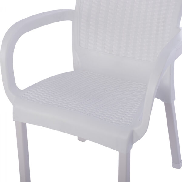 polythrona-polypropylenioy-rattan-podi-a-7-1.jpg ΠΟΛΥΘΡΟΝΑ ΠΟΛΥΠΡΟΠΥΛΕΝΙΟΥ RATTAN ΠΟΔΙ ALU HM5591.01 ΧΡΩΜΑ ΛΕΥΚΟ 60x60x82 cm