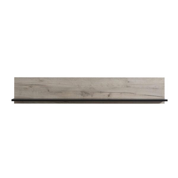 ΡΑΦΙ ΤΟΙΧΟΥ UMBRIA ZP GREY OAK-ΜΑΥΡΟ 137x19x24εκ m.b.r
