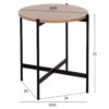 ΣΕΤ 2ΤΜΧ ΤΡΑΠΕΖΙΑ ΣΑΛΟΝΙΟΥ RONDA HM21089.02 MDF ΣΟΝΑΜΑ Φ80εκ & Φ50εκ