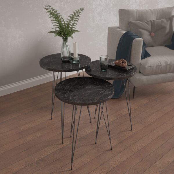 set-boithtrapezakia-fb91817302-melamini-1.jpg ΣΕΤ ΒΟΗΘ.ΤΡΑΠΕΖΑΚΙΑ NISSA HM18173.02 ΜΕΛΑΜΙΝΗ ΜΑΥΡΟ ΜΑΡΜΑΡΟ-ΜΑΥΡΑ ΜΕΤΑΛ.ΠΟΔΙΑ