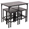 ΣΕΤ ΤΡΑΠΕΖΑΡΙΑ ΜΠΑΡ 5ΤΜΧ BOXY HM9882.13 ΜΑΥΡΟ ΜΕΤΑΛΛΟ-ΜΕΛΑΜΙΝΗ ΜΑΥΡΟ ΜΑΡΜΑΡΟ