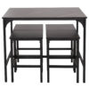 ΣΕΤ ΤΡΑΠΕΖΑΡΙΑ ΜΠΑΡ 5ΤΜΧ BOXY HM9882.13 ΜΑΥΡΟ ΜΕΤΑΛΛΟ-ΜΕΛΑΜΙΝΗ ΜΑΥΡΟ ΜΑΡΜΑΡΟ