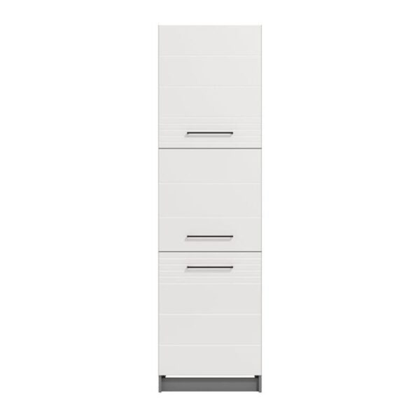 ΣΤΟΙΧΕΙΟ ΚΟΥΖΙΝΑΣ PETRA BD60 ΓΚΡΙ ΓΡΑΦΙΤΗΣ-ΛΕΥΚΟ HIGH GLOSS FOIL-ΓΚΡΙ MAT FOIL 60x56x214εκ