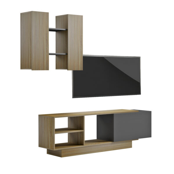 synthesi-tileorasis-fb918081-melamini-so.jpg ΣΥΝΘΕΣΗ ΤΗΛΕΟΡΑΣΗΣ TYSON HM18081 ΜΕΛΑΜΙΝΗ ΣΟΝΑΜΑ-ΓΚΡΙ 140x31.5x43.5Υεκ.