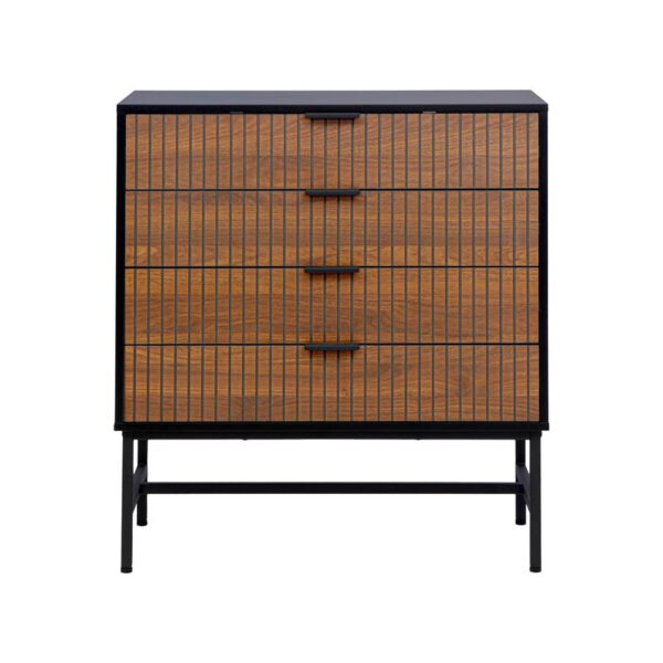 ΣΥΡΤΑΡΙΕΡΑ Fylliana FL2405 ΜΑΥΡΟ-GREY OAK ΧΡΩΜΑ 80x40x90εκ