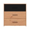 ΣΥΡΤΑΡΙΕΡΑ VARADERO 3F ARTISAN OAK-ΜΑΥΡΟ 80,5x33x80,5εκ