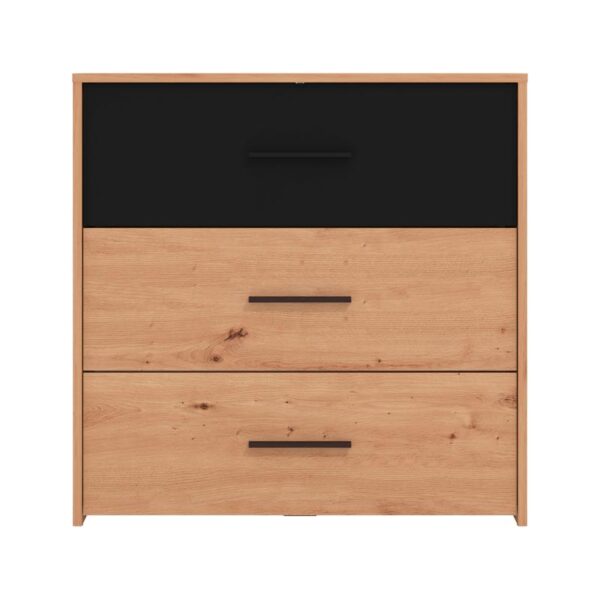 ΣΥΡΤΑΡΙΕΡΑ VARADERO 3F ARTISAN OAK-ΜΑΥΡΟ 80,5x33x80,5εκ