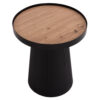 ΤΡΑΠΕΖΑΚΙ ΒΟΗΘΗΤΙΚΟ DENTON HM18023.01 MDF TOP ΦΥΣΙΚΟ ΞΥΛΟΥ-ΒΑΣΗ ΜΑΥΡΗ Φ45x51,5Υεκ.