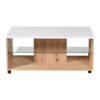 ΤΡΑΠΕΖΑΚΙ ΣΑΛΟΝΙΟΥ BERT ARTISAN OAK-ΛΕΥΚΗ ΛΑΚΑ 101x60x45εκ