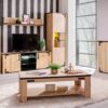 ΤΡΑΠΕΖΑΚΙ ΣΑΛΟΝΙΟΥ LAZIO KS ARTISAΝ OAK / ΜΑΥΡΟ 120x60x41εκ