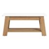 ΤΡΑΠΕΖΑΚΙ ΣΑΛΟΝΙΟΥ PIAVE ARTISAN OAK-ΛΕΥΚΟ HIGH GLOSS 101x55x47εκ