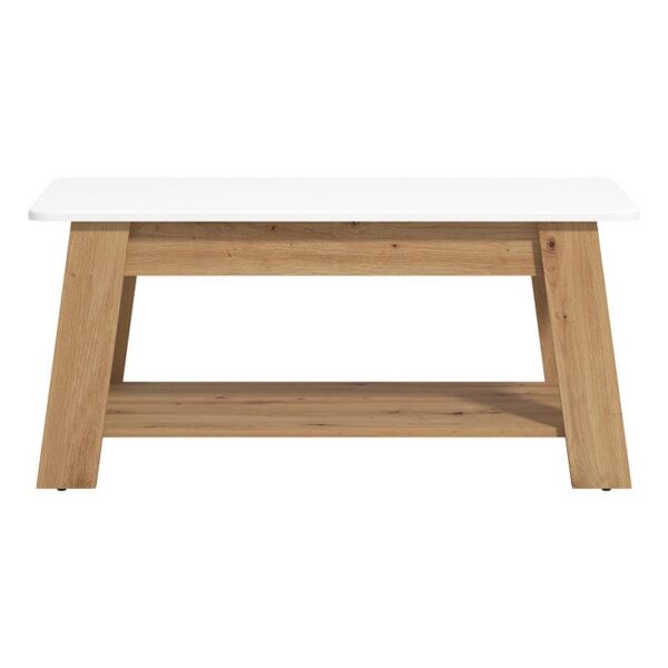 ΤΡΑΠΕΖΑΚΙ ΣΑΛΟΝΙΟΥ PIAVE ARTISAN OAK-ΛΕΥΚΟ HIGH GLOSS 101x55x47εκ