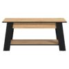 ΤΡΑΠΕΖΑΚΙ ΣΑΛΟΝΙΟΥ PIAVE ARTISAN OAK-ΜΑΥΡΟ ΜΑΤ 101x55x47εκ