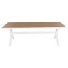 ΤΡΑΠΕΖΙ ΑΛΟΥΜΙΝΙΟΥ ΟΡΘΟΓΩΝΙΟ TAWNEE HM6039.02 ΛΕΥΚΟ-POLYWOOD ΦΥΣΙΚΟ 219,5x89,5x73Υ