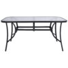 ΤΡΑΠΕΖΙ BRUNO 150X90Χ72Υεκ. ΓΚΡΙ ΜΕΤΑΛΛΙΚΟ ΜΕ ΓΥΑΛΙΝΗ ΕΠΙΦΑΝΕΙΑ HM5145.01