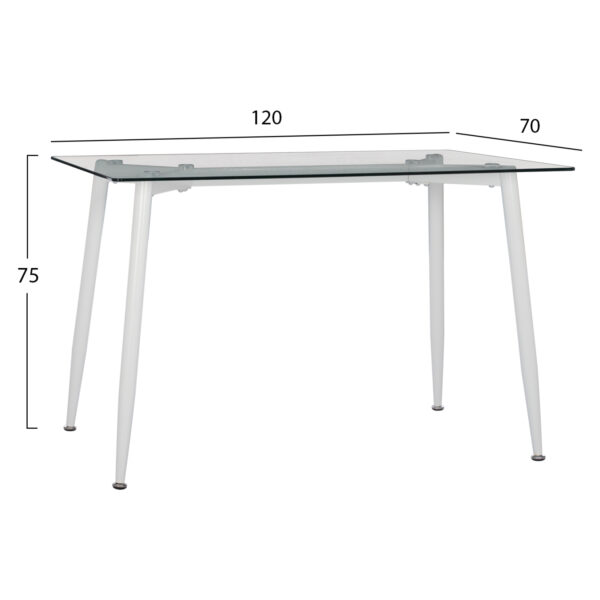 trapezi-koyzinas-metalliko-leyko-mat-me-1.jpg ΤΡΑΠΕΖΙ ΚΟΥΖΙΝΑΣ ΜΕΤΑΛΛΙΚΟ IDELLA ΛΕΥΚΟ ΜΑΤ ΜΕ ΓΥΑΛΙ HM8498.03 120X70X75Υ εκ.