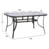 ΤΡΑΠΕΖΙ BRUNO 150X90Χ72Υεκ. ΚΑΦΕ ΜΕΤΑΛΛΙΚΟ ΜΕ ΓΥΑΛΙΝΗ ΕΠΙΦΑΝΕΙΑ HM5145.02