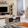 ΤΡΑΠΕΖΙ ΣΑΛΟΝΙΟΥ UMBRIA KS GREY OAK-ΜΑΥΡΟ 101x50x47εκ m.b.r