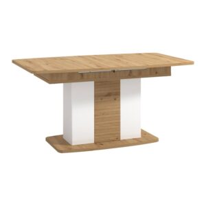 ΤΡΑΠΕΖΙ ΤΡΑΠΕΖΑΡΙΑΣ ΑΝΟΙΓΟΜΕΝΟ BRETAGNA ARTISAN OAK-ΛΕΥΚΟ HIGH GLOSS FOIL 160x90x76εκ a.p.r