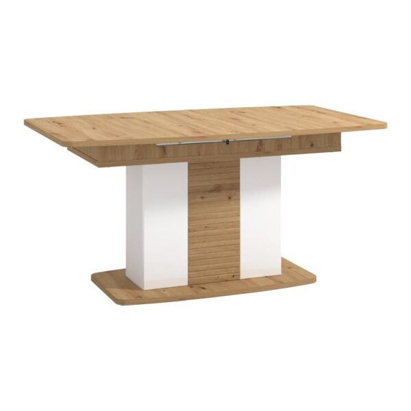 ΤΡΑΠΕΖΙ ΤΡΑΠΕΖΑΡΙΑΣ ΑΝΟΙΓΟΜΕΝΟ BRETAGNA ARTISAN OAK-ΛΕΥΚΟ HIGH GLOSS FOIL 160x90x76εκ a.p.r