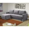 ΓΩΝΙΑΚΟΣ ΚΑΝΑΠΕΣ ΚΡΕΒΑΤΙ CLOUD ΣΚΟΥΡΟ ΓΚΡΙ 230x155x80εκ