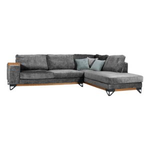 ΚΑΝΑΠΕΣ Fylliana Angelo ΔΕΞΙΑ ΓΩΝΙΑ ΣΚΟΥΡΟ ΓΚΡΙ 300x230x95