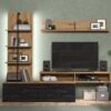 ΚΕΝΤΡΟ ΨΥΧΑΓΩΓΙΑΣ-ΣΥΝΘΕΣΗ EVORA ARTISAN OAK-CARBON 205x41x173εκ