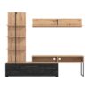 ΚΕΝΤΡΟ ΨΥΧΑΓΩΓΙΑΣ-ΣΥΝΘΕΣΗ EVORA ARTISAN OAK-CARBON 205x41x173εκ