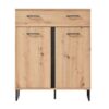 ΚΟΜΟΤΑ-ΜΠΟΥΦΕΣ SARDINIA 2K1F ARTISAN OAK / ΜΑΥΡΟ 84,5x35x103,5εκ
