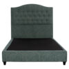 ΚΡΕΒΑΤΙ MALENA ΑΠΟ ΠΡΑΣΙΝΟ ΥΦΑΣΜΑ τύπου NUBUCK, HM647.27 ΓΙΑ ΣΤΡΩΜΑ 120x200 εκ.