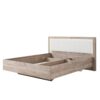 ΚΡΕΒΑΤΙ Astor 160 Grey Oak - Λευκή Δερματίνη 178.5*208.5*100.5