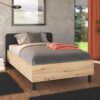 ΚΡΕΒΑΤΙ BARLETTA 120 ARTISAN ΜΕ ΓΚΡΙ ΥΦΑΣΜΑ ΜΑΥΡΑ ΠΟΔΙΑ 131x213,5x85,5εκ (120x200)