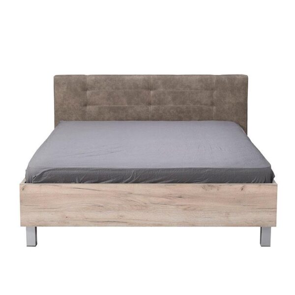 ΚΡΕΒΑΤΙ CANON 160 GREY OAK - ΓΚΡΙ ΥΦΑΣΜΑ 176.5*212.5*93.5 (160*200)