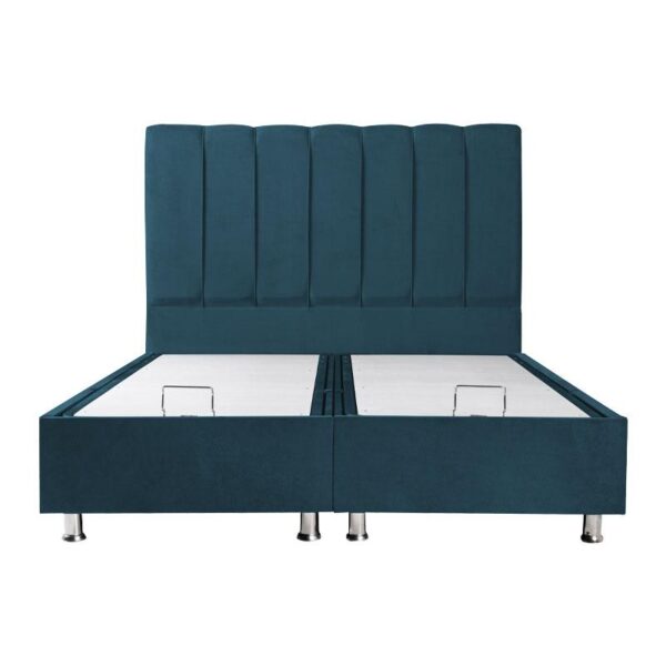 ΚΡΕΒΑΤΙ Elina BLUE RAF ΜΕ ΑΠΟΘΗΚΕΥΤΙΚΟ ΧΩΡΟ 208x162x130εκ ΓΙΑ ΣΤΡΩΜΑ 160x200εκ