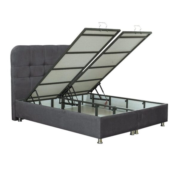 ΚΡΕΒΑΤΙ Fylliana Natalie ΓΚΡΙ ΜΕ ΑΠΟΘ ΧΩΡΟ 212x162x120 ΓΙΑ ΣΤΡΩΜΑ 160x200εκ