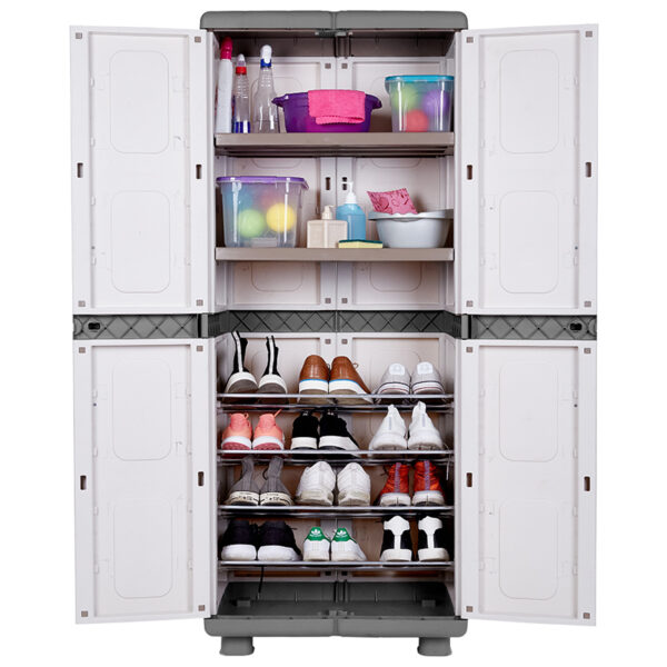 ΠΛΑΣΤΙΚΗ ΝΤΟΥΛΑΠΑ Fylliana ΑΦΡΟΔΙΤΗ ΓΚΡΙ ΑΝΘΡΑΚΙ 73x44x179εκ