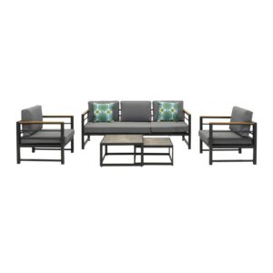 ΣΕΤ ΚΗΠΟΥ 5 ΤΕΜΑΧΙΩΝ Fylliana Hampshire ΓΚΡΙ ΧΡΩΜΑ 190x65x70εκ