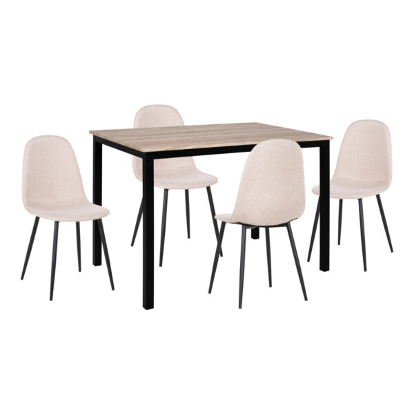 set-trapezarias-5tmch-fb921114-trapezi-4.jpg ΣΕΤ ΤΡΑΠΕΖΑΡΙΑΣ 5ΤΜΧ PANYA HM21114 ΤΡΑΠΕΖΙ & 4 ΚΑΡΕΚΛΕΣ ΥΦΑΣΜΑ ΜΠΕΖ