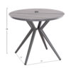 ΤΡΑΠΕΖΙ ΣΤΡΟΓΓΥΛΟ ΑΛΟΥΜΙΝΙΟΥ HIGER HM6289.01 ΓΚΡΙ Φ90x74Yεκ.