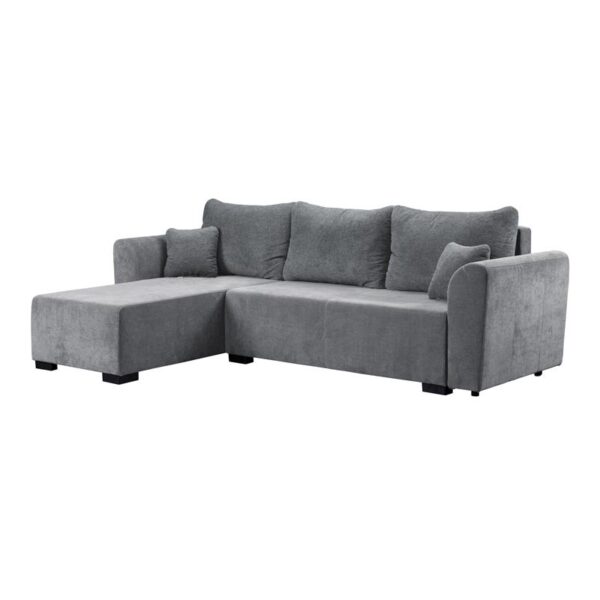 ΓΩΝΙΑΚΟΣ ΚΑΝΑΠΕΣ ΚΡΕΒΑΤΙ Migros ΓΚΡΙ ΧΡΩΜΑ 268x167x80εκ