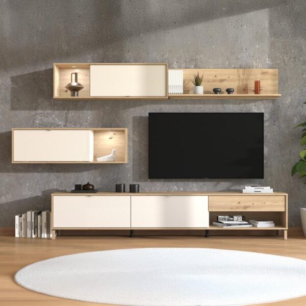 ΚΕΝΤΡΟ ΨΥΧΑΓΩΓΙΑΣ-ΣΥΝΘΕΣΗ NORWICH ARTISAN ΟΑΚ/CASHMERE 234x40x197εκ