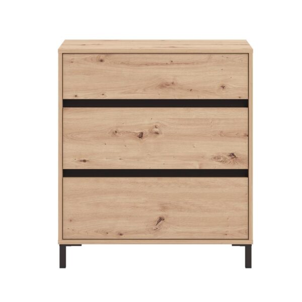 ΚΟΜΟΤΑ-ΣΥΡΤΑΡΙΕΡΑ MARRON 80 3F ARTISAN OAK/ΜΑΥΡΟ ΜΑΤΤ ΧΡΩΜΑ 80x40x90εκ